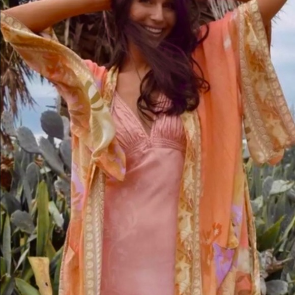 Bohemian Maxi Kimono Robe Long Duster Cover Up Jacket Gypsy Madison Mermaid - Picture 9 of 9